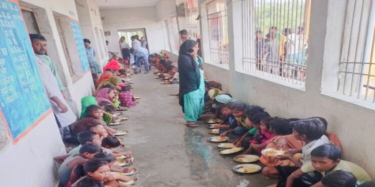 Bihar flood relief operations with boats and rescue teams deployed in affected areas