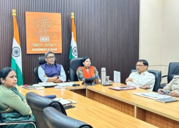 Bihar Chief Secretary Pratyay Amrit during Law and order review meeting