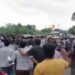MBBS Students protesting outside examination centre in Patna over alleged out-of-syllabus questions.