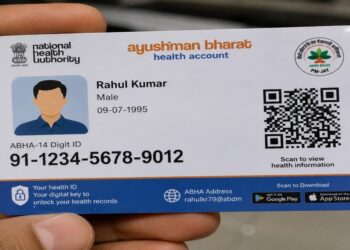 Representative image of an Ayushman Bharat Health Account online from home