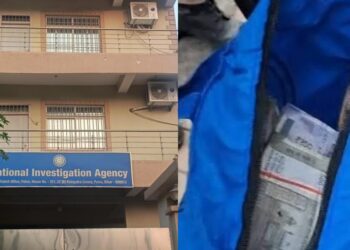 NIA officials conduct a search at Sai Kusum Infinity Apartment in Patna