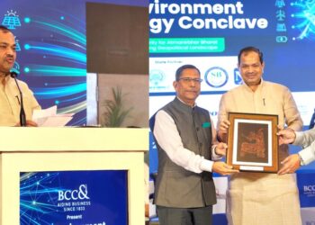 Bihar Energy Minister Shailesh Kumar addresses an energy conclave on rooftop solar and rural electrification