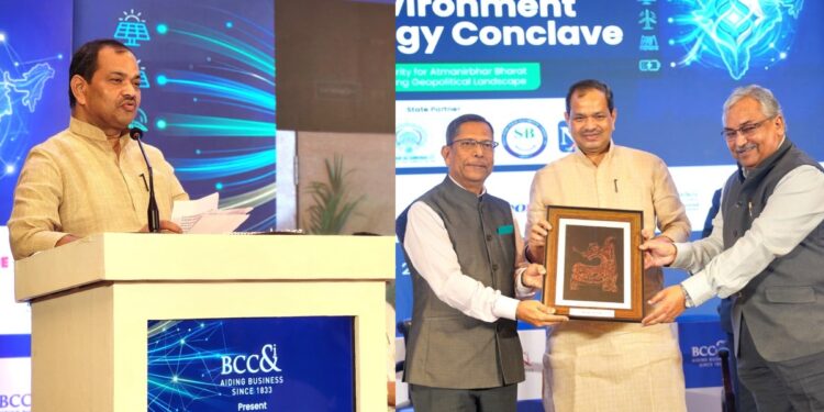 Bihar Energy Minister Shailesh Kumar addresses an energy conclave on rooftop solar and rural electrification