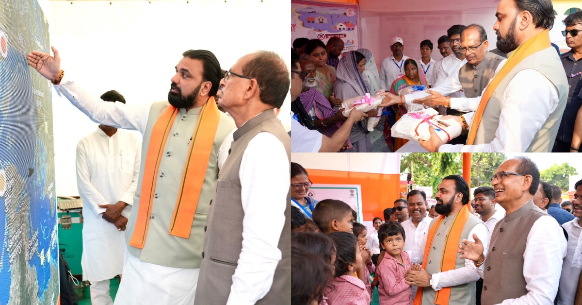Bihar Chief Minister Samrat Choudhary and Union Minister Shivraj Singh Chouhan inspect flood relief arrangements in Munger and Bhagalpur