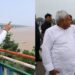 Bihar Chief Minister Samrat Chaudhary and former Chief Minister Nitish Kumar inspecting rising Ganga water levels during the flood situation
