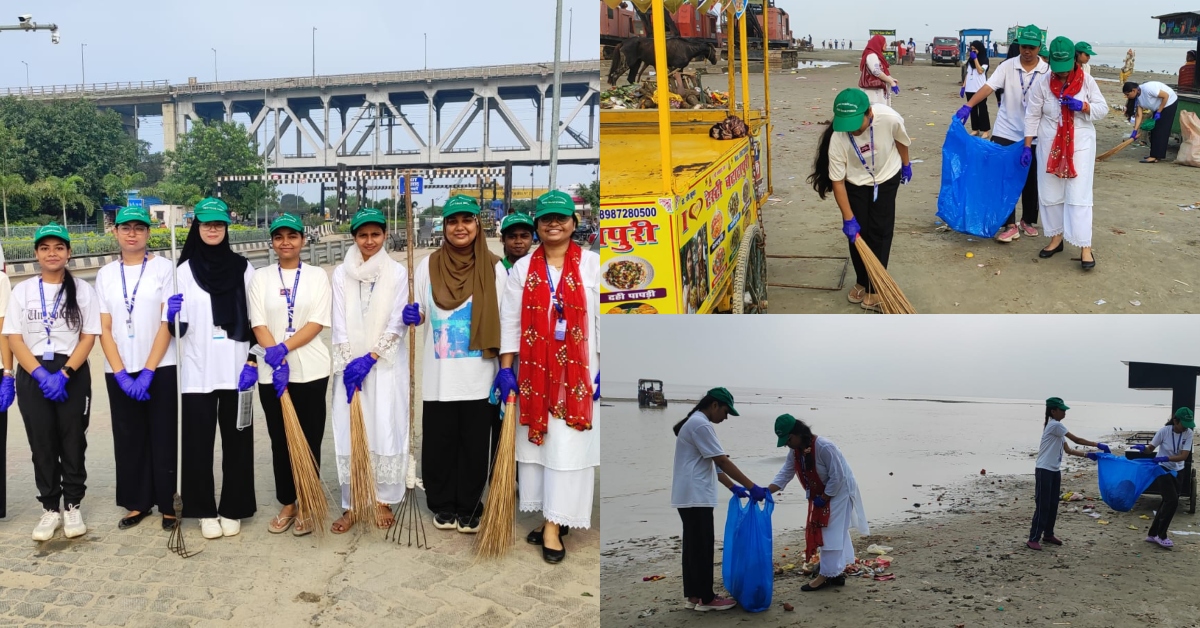 Patna Women’s College students participating in a Ganges cleanliness campaign under Season of Creation 2026