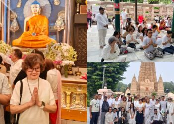 28-member Thailand delegation visiting Mahabodhi Temple in Bodh Gaya during Bihar Tourism’s Buddhist heritage tour