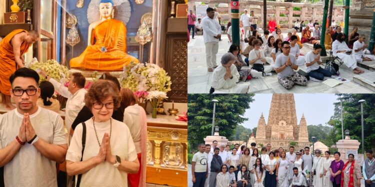 28-member Thailand delegation visiting Mahabodhi Temple in Bodh Gaya during Bihar Tourism’s Buddhist heritage tour