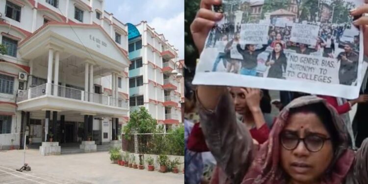 students protesting against the Maa Sita Women’s University plan in Patna