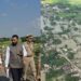 Bihar Chief Minister Samrat Choudhary conducting an aerial survey of flood-affected areas and inspecting the rising Gandak River water level