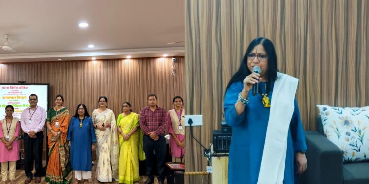 Writer and journalist Jayanti Ranganathan interacting with Mass Communication students during a guest lecture at Patna Women’s College