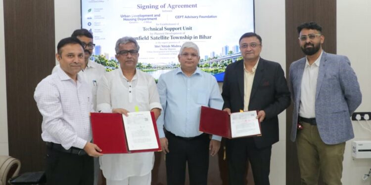 Bihar Govt Signs Agreement With CEPT Foundation to Support Planned Satellite Township Development