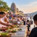 AI-generated representative image of a content creator filming Pitripaksh Mela rituals and Gaya’s cultural heritage