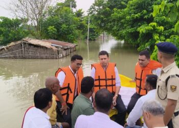 Flooded village