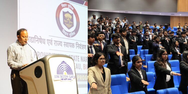 IIM Bodh Gaya Students Take Drug-Free Pledge as Bihar Police Hold Narcotics Awareness Session