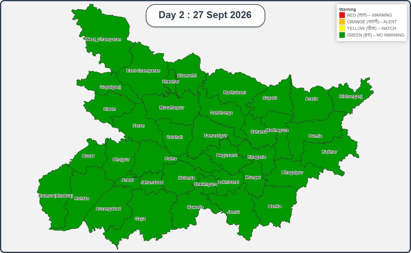 Bihar Weather Today (September 27): Rain Eases As Cyclone Arnab Weakens, Temperatures Set To Rise