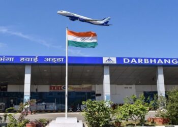 New Terminal Building under Construction at Darbhanga Airport, as 71.1% of the project work is completed