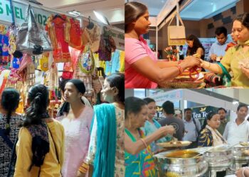 Rural Women Entrepreneurs displaying Handicrafts and Traditional Products at Bihar Saras Mela in Patna