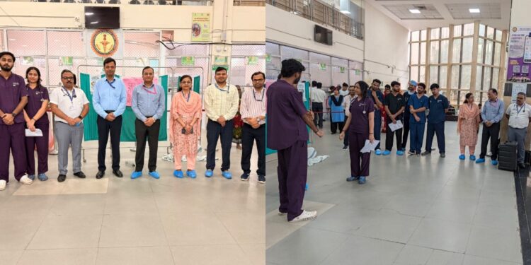 AIIMS Patna doctors performing a rabies awareness street play