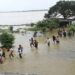 Representative image of rising Gandak River floodwater near West Champaran after high discharge from Valmikinagar Barrage