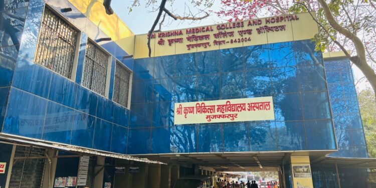 Patients undergoing typhoid testing and treatment at a hospital in Bihar amid a rise in cases