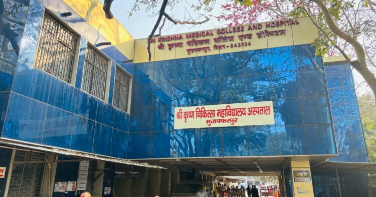 Patients undergoing typhoid testing and treatment at a hospital in Bihar amid a rise in cases