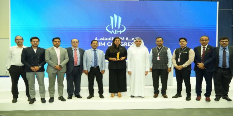 Bihar Industries Department and AIM Global Foundation representatives at the MoU exchange in Dubai for a proposed food processing park in Bihar