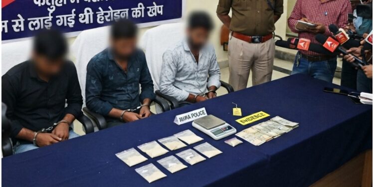 Three Vaishali Smugglers Arrested In Patna With Heroin Consignment From Assam