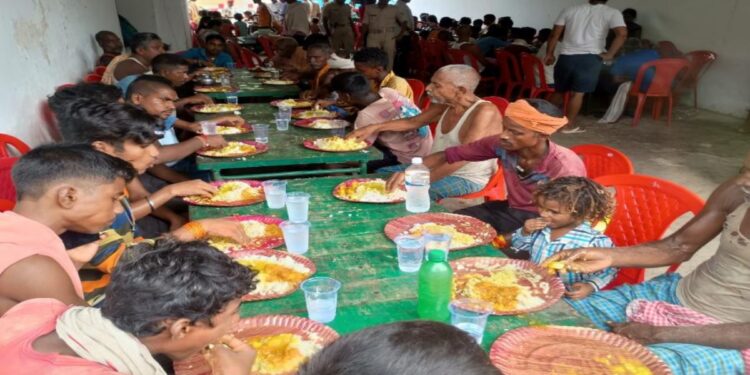 Flood relief operations continue in Bihar as river levels recede and relief camps serve affected people