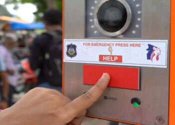 Representative image of an emergency call box connected to a police response system