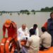 Patna district administration teams carrying out flood relief and rescue operations in affected areas