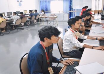 Representative image of an engineering student in a technical education classroom