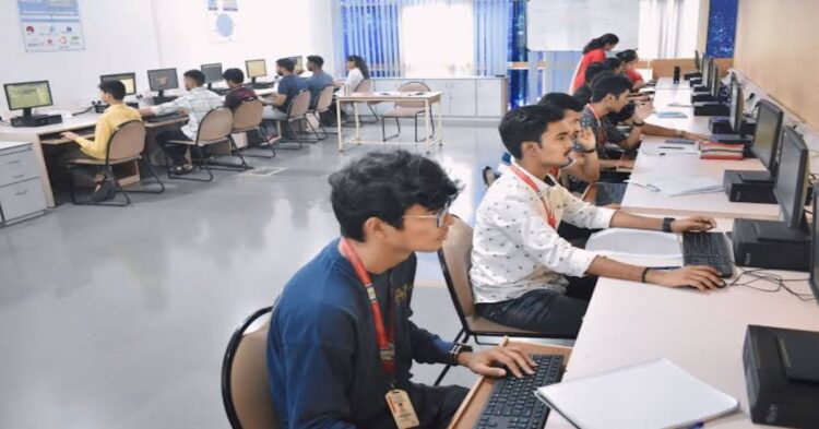 Representative image of an engineering student in a technical education classroom