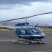 Representative image of a modern heliport with a helicopter, symbolising planned air connectivity in Bihar