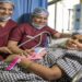 Pregnant woman receiving maternal healthcare at a hospital in Bihar