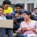 PhD research scholars and university officials at a Bihar university