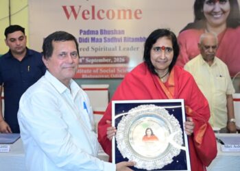 Sadhvi Ritambhara Visits KISS, Says Campus Reflects Dedication, Discipline and Service