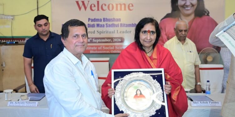 Sadhvi Ritambhara Visits KISS, Says Campus Reflects Dedication, Discipline and Service