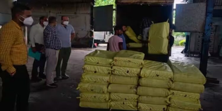 NCB officials destroying seized drugs worth Rs 4.54 crore in Patna