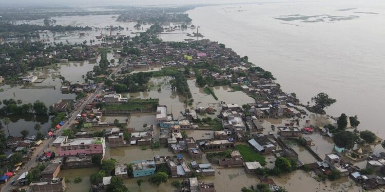 flooded area