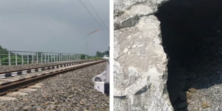Rs 4,410-Crore Bihar Rail Project Faces Questions After First Rain, Deep ‘Rain Cut’ Near Track