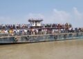 Ferry vessel operating on the Ganga between Bhagalpur and Naugachhia after Vikramshila Setu closure