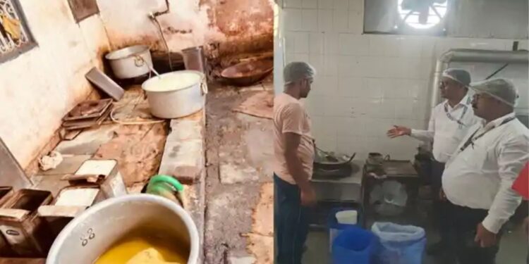 food safety inspection at a sweet shop in Patna, illustrating action against expired food products and hygiene violations.