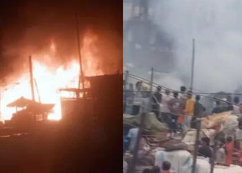 Patna Khemnichak Market Fire Destroys Over 50 Shops, Four Gas Cylinders Explode