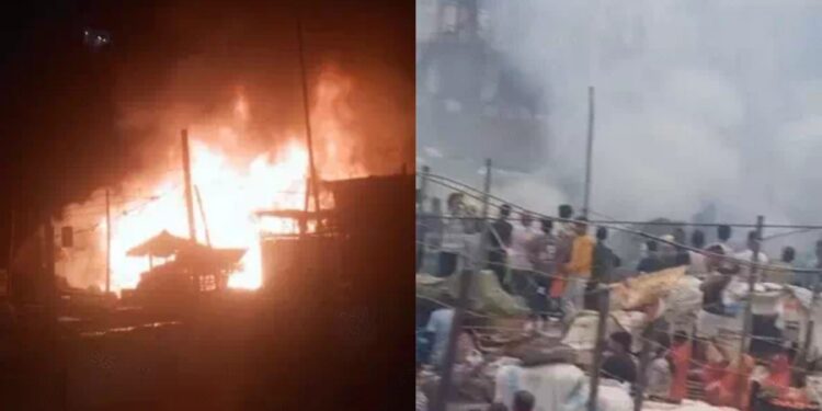 Patna Khemnichak Market Fire Destroys Over 50 Shops, Four Gas Cylinders Explode