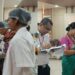 Students take part in a protein-rich cooking competition at Patna Women’s College
