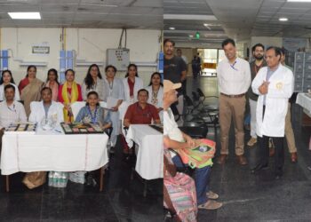 AIIMS Patna’s World Food Day 2026 food exhibition showcasing millets, pulses and nutritious local foods.