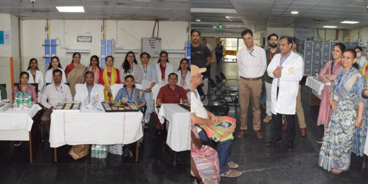 AIIMS Patna’s World Food Day 2026 food exhibition showcasing millets, pulses and nutritious local foods.