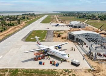 AI Generated Representative image of Bihar’s proposed aviation expansion with Sonpur and Ajgaibinath airports and MRO facilities