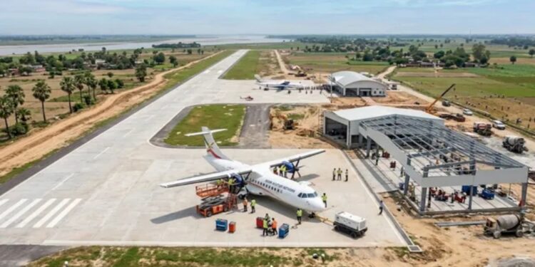 AI Generated Representative image of Bihar’s proposed aviation expansion with Sonpur and Ajgaibinath airports and MRO facilities